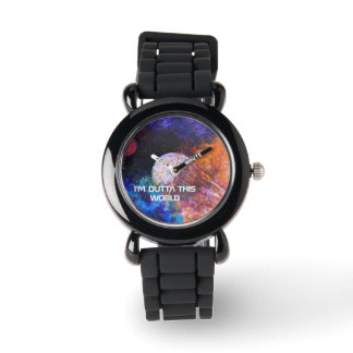Farbenfrohe Galaxie Malerei Glitzer Coole Kinder M Armbanduhr