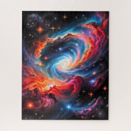 farbenfrohe Galaxie mit Sternen und Nebel Puzzle