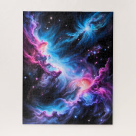 farbenfrohe Galaxie mit Sternen und Nebel Puzzle