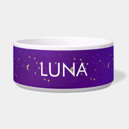 Farbenfrohe Galaxy Constellation Moon Muster Lila Napf