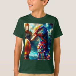 Farbenfrohe Gänse und goldenes Ei T-Shirt