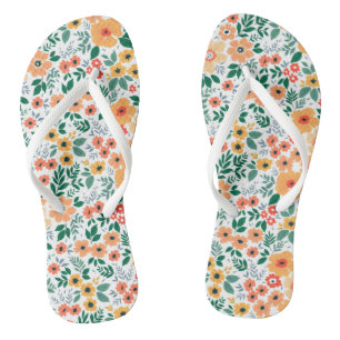Farbenfrohe Garden Bouquet Muster Flip Flops