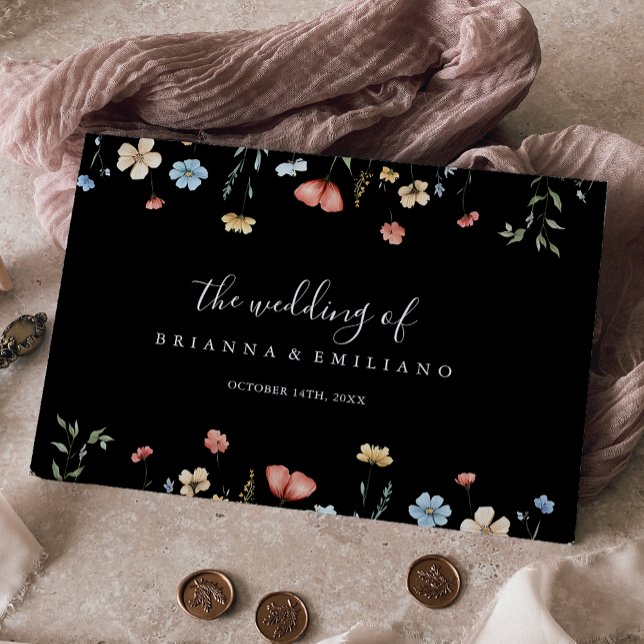 Farbenfrohe Garten-Wildblumen-Hochzeit Gästebuch (Von Creator hochgeladen)