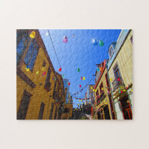 farbenfrohe Gasse Puzzle