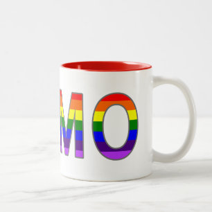 Farbenfrohe Gay Rainbow Colors Homo Zweifarbige Tasse