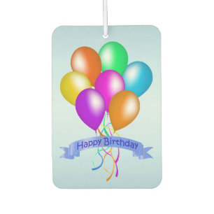 Farbenfrohe Geburtstags-Balloons Banner-Party Autolufterfrischer