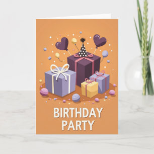 Farbenfrohe Geburtstags-Geschenkkarte Karte