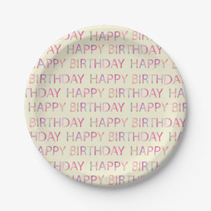 Farbenfrohe Geburtstags-Party-Teller Pappteller