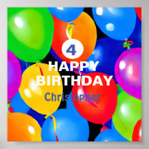 Farbenfrohe Geburtstagsballons