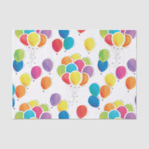Farbenfrohe Geburtstagsballons Seidenpapier