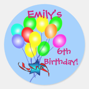 Farbenfrohe Geburtstagsballons Stickers