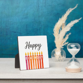 Farbenfrohe Geburtstagskandle - Happy Birthday Fotoplatte