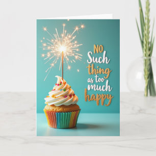 Farbenfrohe Geburtstagskarte mit Cupcake Karte