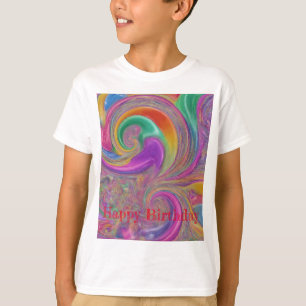 Farbenfrohe Geburtstagskinder T-Shirt
