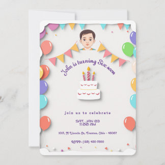 Farbenfrohe Geburtstagsparty-Einladung Design Einladung