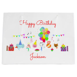 Farbenfrohe Geburtstagsparty für Kinder Große Geschenktüte