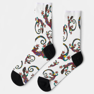 Farbenfrohe Gecko Socken