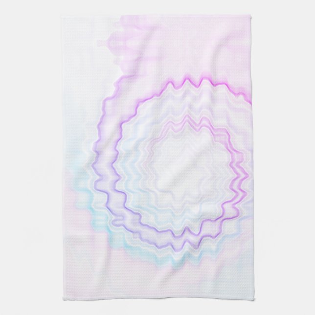 Farbenfrohe gefärbte Krawatte Funky Retro Geschirrtuch (Vertikal)