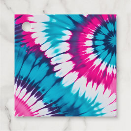 Farbenfrohe Gefärbte Krawatte Kunst - Geschenkarti Geschenkanhänger