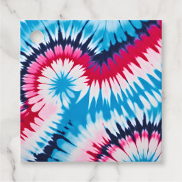 Farbenfrohe Gefärbte Krawatte Kunst - Geschenkarti Geschenkanhänger