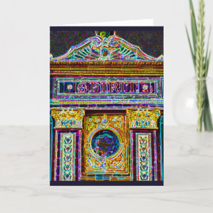 Farbenfrohe Geisterkarte Karte