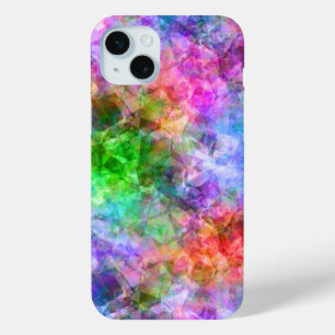 Farbenfrohe, gekräuselte Textur iPhone 15 Mini Hülle