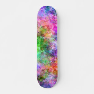 Farbenfrohe, gekräuselte Textur Skateboard