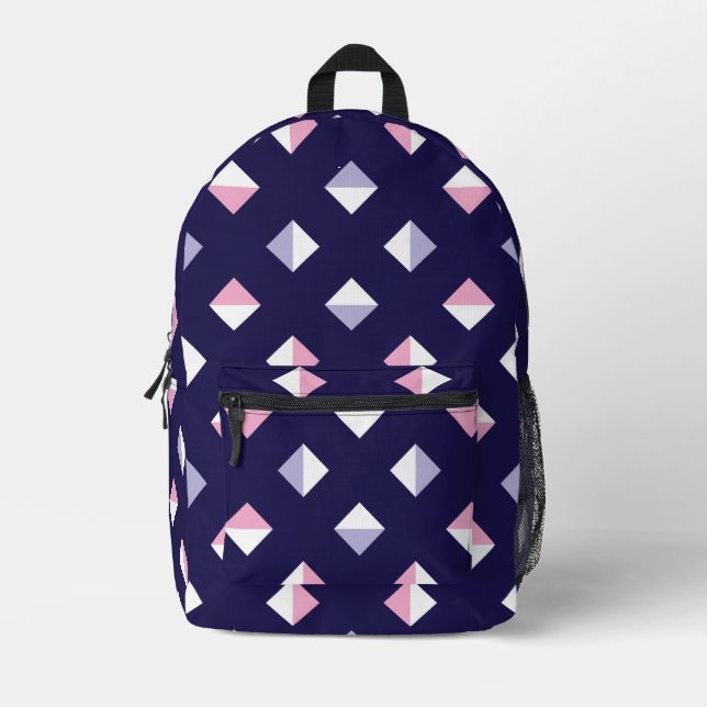 Farbenfrohe Gem Nahtloses Muster Bedruckter Rucksack (Vorderseite)