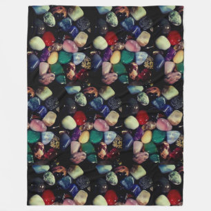Farbenfrohe Gem Stones Fleece Blanket