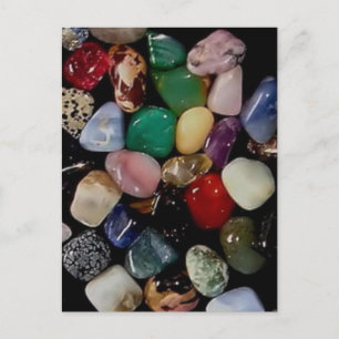 Farbenfrohe Gem Stones Postkarte