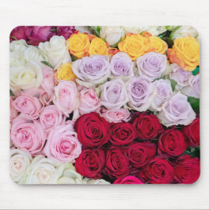 Farbenfrohe gemischte Rosen Mousepad