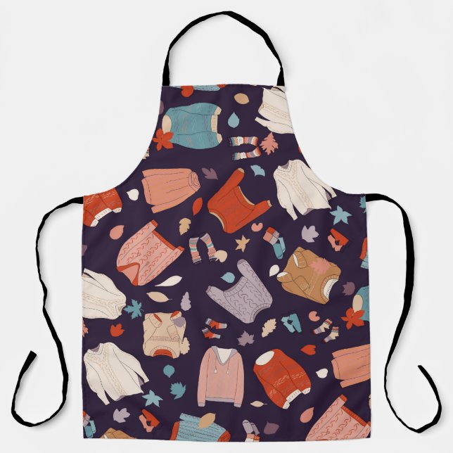Farbenfrohe, gemütliche Pullover, warm, Herbst, Wi Schürze (Vorderseite)