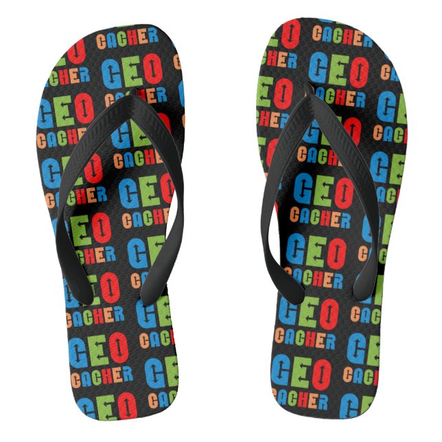 Farbenfrohe Geocacher Arrows Flip Flops (Fußbett)