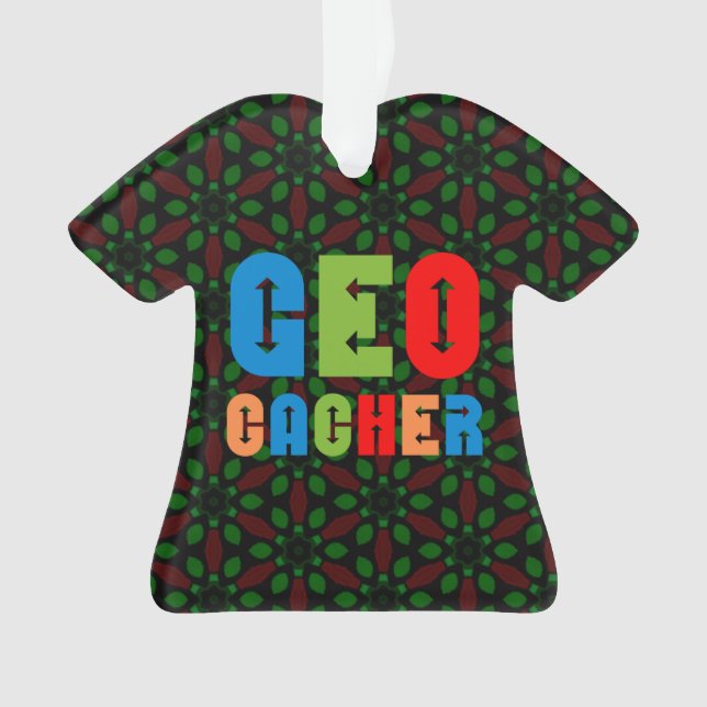 Farbenfrohe Geocacher Arrows Ornament (Vorderseite)