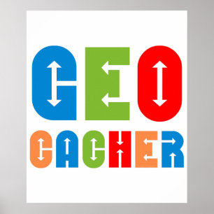 Farbenfrohe Geocacher Arrows Poster