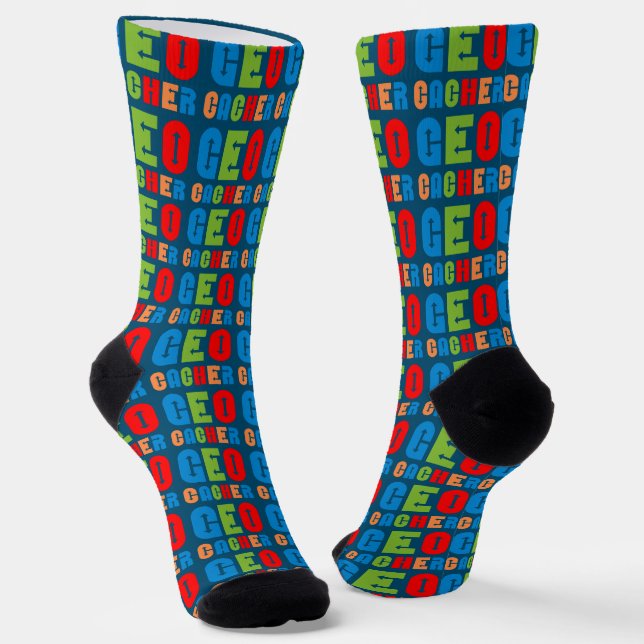 Farbenfrohe Geocacher Arrows Socken (Gewinkelt)