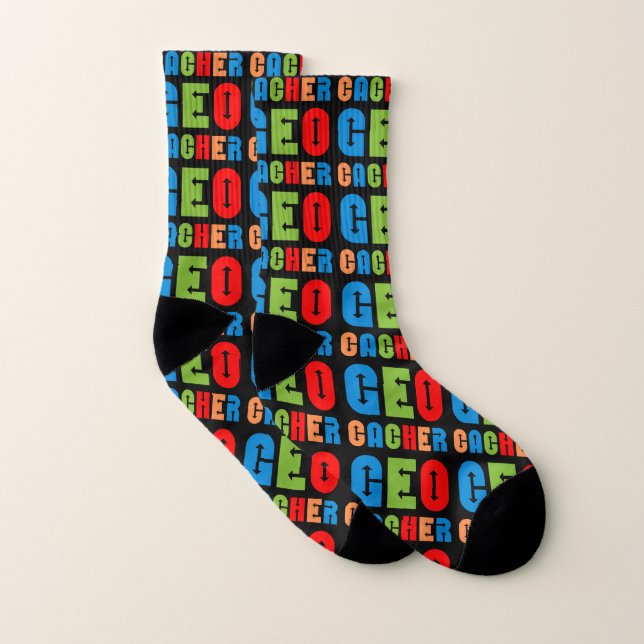 Farbenfrohe Geocacher Arrows Socken (Paar)