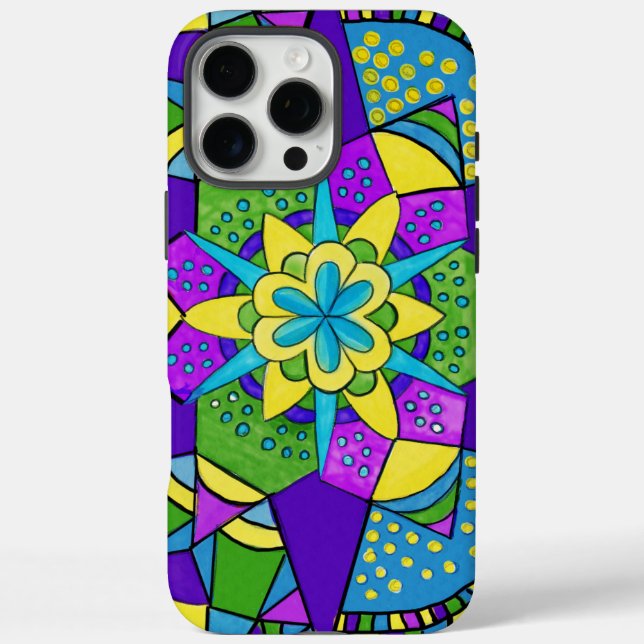 Farbenfrohe Geometrie Case-Mate iPhone Hülle (Rückseite)