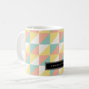 Farbenfrohe geometrische Abstrakte Dreieck Moderne Kaffeetasse