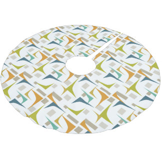 Farbenfrohe geometrische Bögen Mitte des Jahrhunde Polyester Weihnachtsbaumdecke