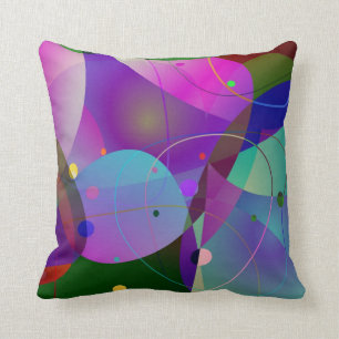 Farbenfrohe geometrische Formen Abstrakter Kunst Kissen