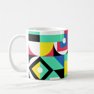 Farbenfrohe geometrische Formen Dekorative Ornamen Kaffeetasse