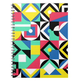 Farbenfrohe geometrische Formen Dekorative Ornamen Notizblock