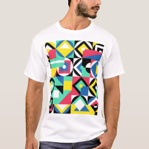 Farbenfrohe geometrische Formen Dekorative Ornamen T-Shirt