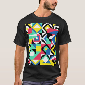 Farbenfrohe geometrische Formen Dekorative Ornamen T-Shirt