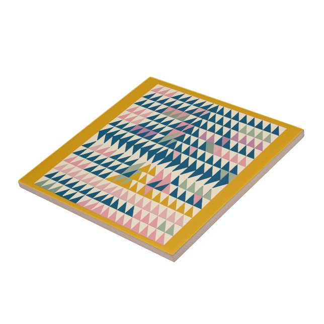 Farbenfrohe geometrische Formen in Aquamarinen For Fliese (Seite)