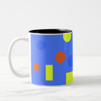 Farbenfrohe geometrische Formen Kinder Geburtstags Zweifarbige Tasse