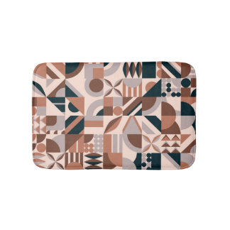Farbenfrohe geometrische Mosaik, abstrakter Hinter Badematte