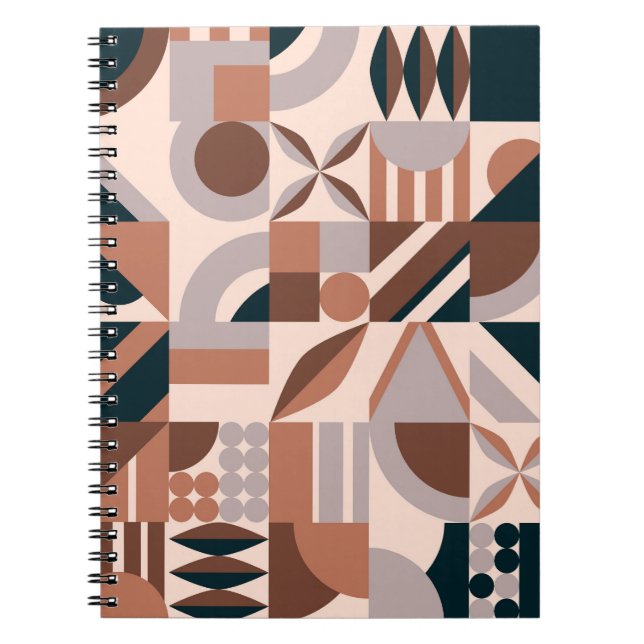 Farbenfrohe geometrische Mosaik, abstrakter Hinter Notizblock (Vorderseite)