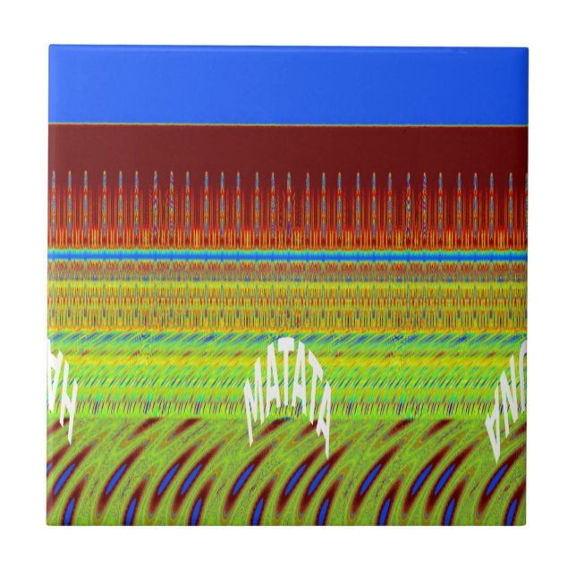 Farbenfrohe geometrische Motive Kunstdrucken Fliese (Vorderseite)